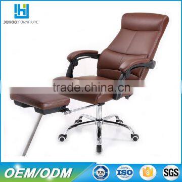 China Manufacturer Office Computer Armchair High Back Ergonomic PU Leather Office Reclining Chair with Footrest