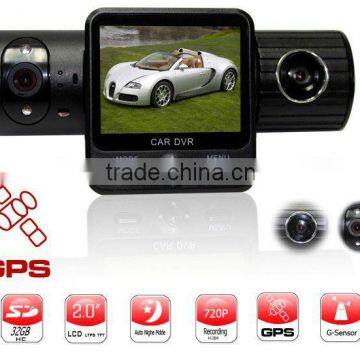 GPS Car Black Box with Dual Lens + G-Sensor + GPS + IR Light RLDV-262