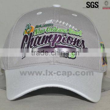 gray color embroidery cotton sport cap