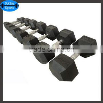 Cheap Rubber Hex Style Dumbbell for Home Fitness