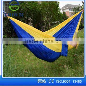 High quality Factory Customize 2 Person Outdoor Camping 210T Ripstop Nylon Parachute Portable Hammock