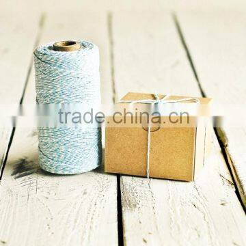 240 yards spool Baker's Twine in Baby Blue Stripes - 240 Yards - Light Pastel Boy String Cord Ribbon Gift Wrapping Packaging