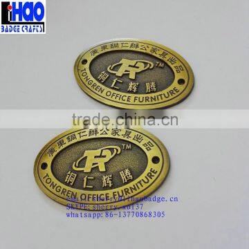 wholesale brass engraving plates for furniture , metal furniture badge