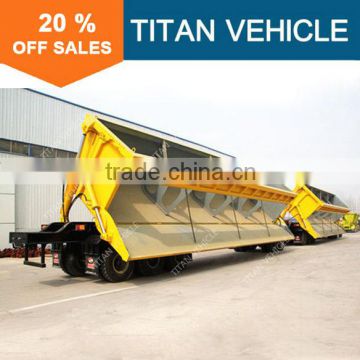 TITAN side tandem tipper interlink dump truck trailer, tipping tilt trailer