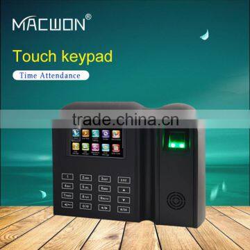 3000 templates tcp biometric fingerprint time recorder with touch keypad and wifi optional