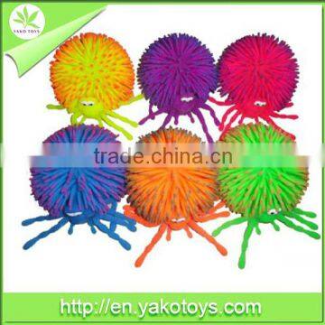 Novelty 12-PK baby spider two tone,puffer ball toy,non-phthalate material,ICTI toys,have all certificates