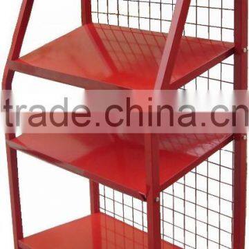 Factory flooring stand lubrication oil display rack car metal lube slushing compound display shelf