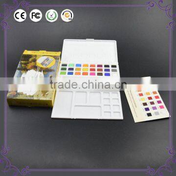Art Supplies 12/24/30 colors Solid Watercolor Paints Set For Artist School Student Drawing Painting Stationery