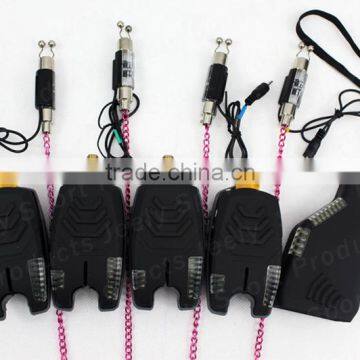 8LED Wireless Fishing Bite Alarm Set With 4pcs Fishing Chain Swingers for Carp Fishing (4+1+4set) photo-2