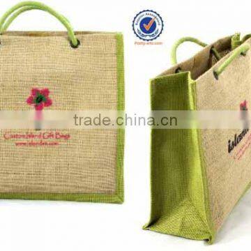 2014 new top quality custom made jute shopping bag wholesale