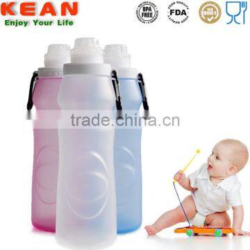 Silicone Foldable Water Bottle 550ml Outdoor Running Hiking photo-2