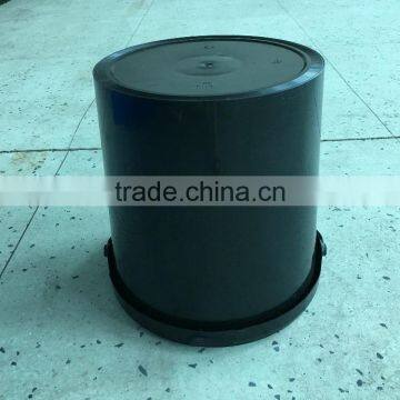 Black Plastic Barrel Pail Bucket 10 Gallon Bucket With Handle photo-4