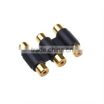 3 RCA AV Audio Video Female to Female Adapter 3RCA Coupler Connector