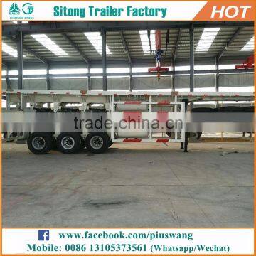 Factory Direct 3 Axles Container Transport Semi-Trailer Heavy Duty Flatbed Semi Trailer photo-6
