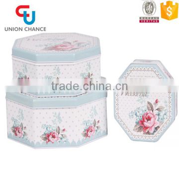 Hot Sale Nice Design Home Storage Tin Box Set