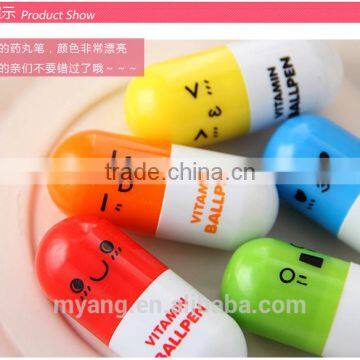 Promotional Creative Plastic Ballpoint Pen With Pill Shaped Top ,Capsule Ballpoint Pen,Vitamin Ball Pen photo-5