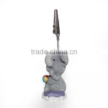 Cute Resin Grey Elephant Shaped Paper Clip photo-2