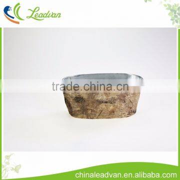 2017 Factory Promotion 10" Handicraft Metal Mesh Garden Insert Outdoor Oval Planter Flower Pots photo-4