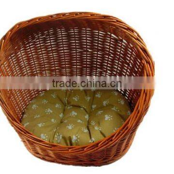 hotsale handmade natural wicker cat basket wicker dog basket wicker pet basket