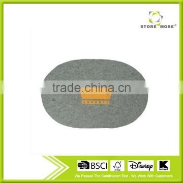 Store More Golden Crown Thick Round Oval Grey Felt Placemats