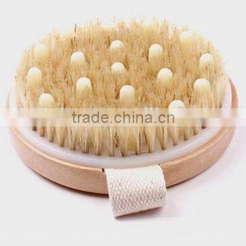Cy301 Extra Long Curved Handle Wooden Back & Bath Brush With Natural Bristle and Massage photo-4