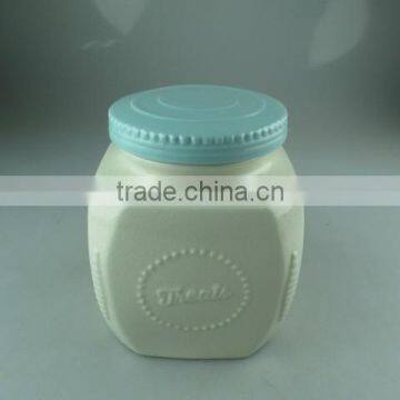 Stock High Quality Candy Color Porcelain Sugar Pot With Lid photo-2