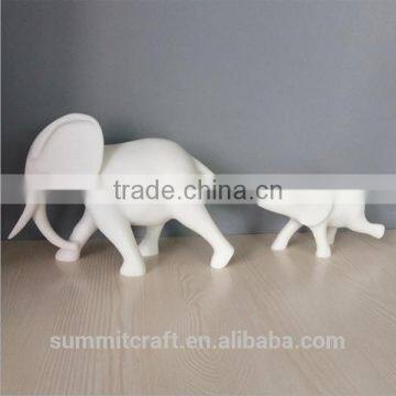 Funny White Elephant Ornament Resin Elephant Figurines Collectible photo-2