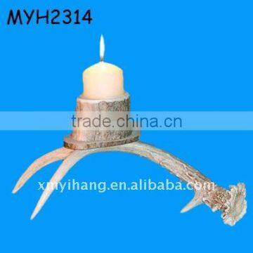 polyresin deer antler design tealight holder