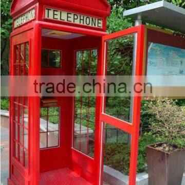 Metal crafts British streets of London phone booth Red Telephone box