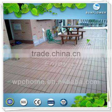 outdoor wood plastic composite decking tile