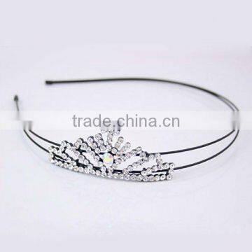 Aliceband - Crystal design double wire silv headband alice band