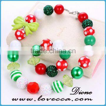 Small Colorful Balls Green Girls' Bowknot Christmas Charm Ornament Bracelet photo-6