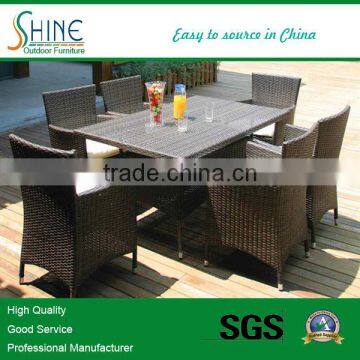 7pcs rattan dining table and chair SOF1008