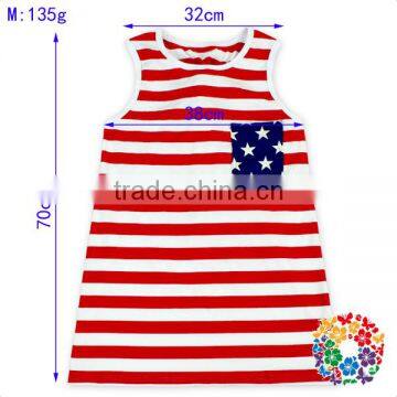 Red White Stripe Navy Stars Mom And Daughter Shirts 4th Of July Outfit Baby Tops photo-5