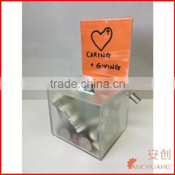 Transparent Acrylic Small Ballot Box Donation Box photo-3
