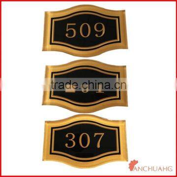 acrylic hotel room door number signs