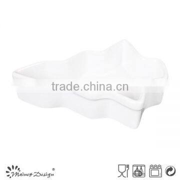 Snow Shape Sauce Plate Small Plate Stoneware Ceramic Plain White Color Dishes