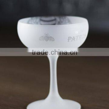 5oz Etched Laser Engrave Glass Sand Blasted Logo Wine Glass Cup photo-2