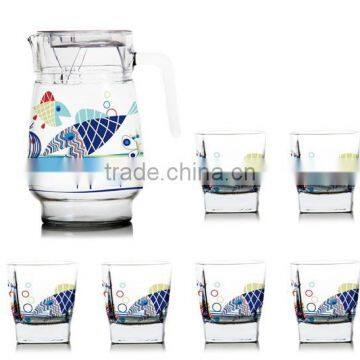 1400ml 1300ml 1000ml Halloween Christmas Fruit Color Printing Jug and 6pcs Cups Set photo-2
