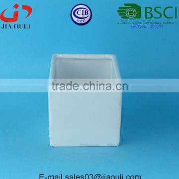 Mini Square Ceramic Planter Pot, Cube Nursery Pots photo-4