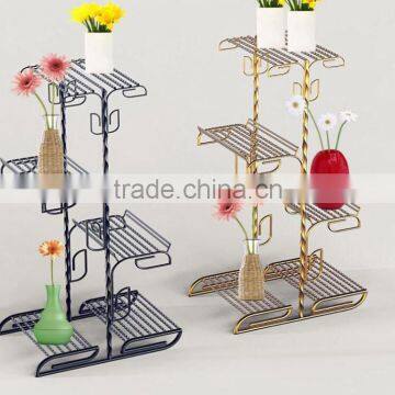 Indoor and Outdoor Decora Garden Flower Holder Metal Flower Pot Stand photo-2