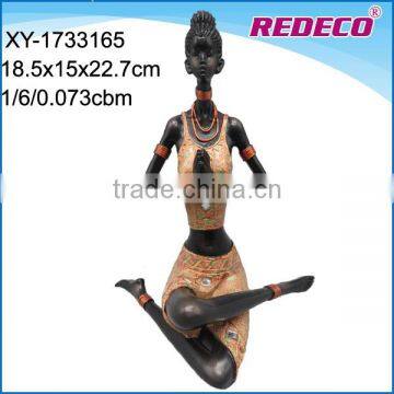 wholesale polyresin yoga lady statue for indoor decoration