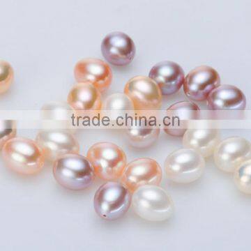 Half-drilled 5-6mm Rice Shape Freshwater Loose Pearl Beads photo-2