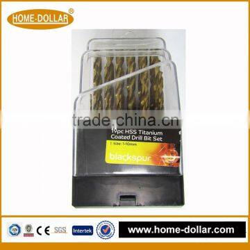 19pc china supplier Wood, Masonry & HSS Combination Drill Bit Set