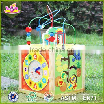 2017 New Fashion 5 in 1 Baby Wooden Activity Cube Toddlers Best Design Wooden Activity Cube Kids Wooden Activity Cube W11B088 photo-4