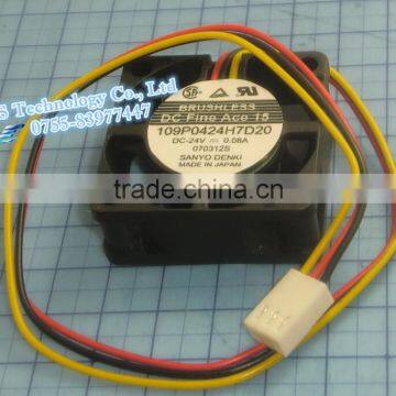 Special Fans for Frequency Converters San Ace 40 109P0424H7D20 DC24V=0.08A 4CM 40*40*15mm 3wire Equipment Fan photo-2