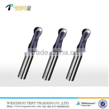 Ball nose 2 flute carbide end mill for aluminum milling