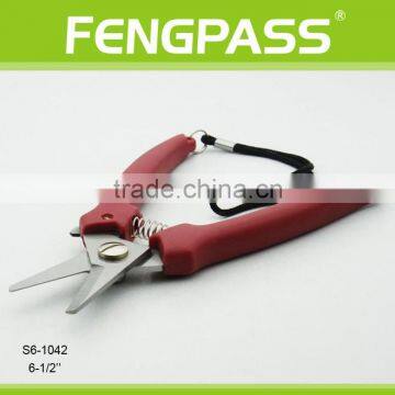 S6-1042 6-1/2'' Soft PP Handle With Stainless Steel Blade Cutting Snips Garden Scissors photo-3