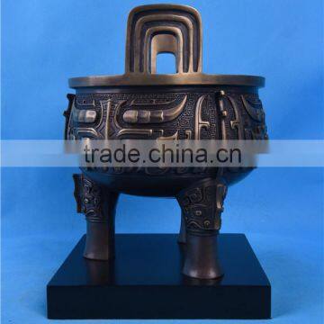 Chinese Classical Bronze Tripod Small/China Bronze Artwork Tripod/Bronze Decoration Classical photo-2