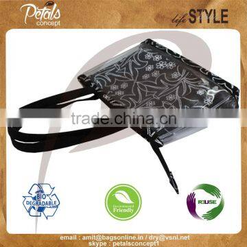 Recycled PVC Zipper Jute Tote Bag photo-6